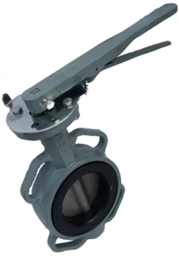 Затвор дисковый поворотный ABRA Ду250 Ру16 BUV-VF863D, межфланцевый, корпус - чугун, диск - нержавеющая сталь, рукоятка, NBR в Барнауле