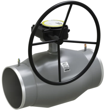 Кран шаровый LD КШЦПР Gas 050.040.П/П.03. из стали 09Г2С Ду50 Ру4,0МПа с редуктором в Барнауле